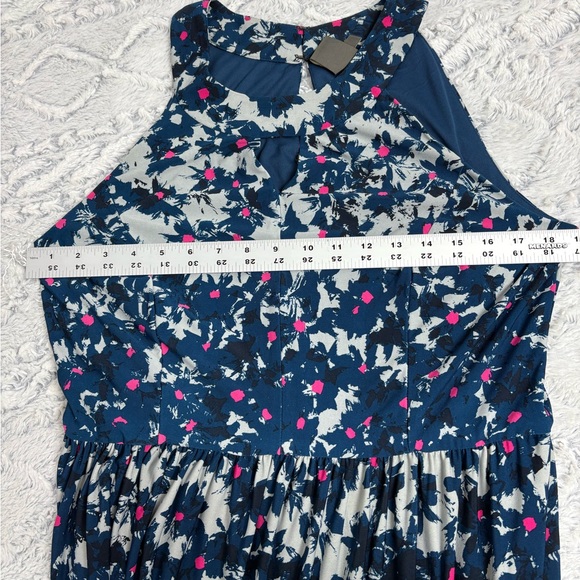 Taylor Blue Floral Prairie Maxi Dress Sleeveless Size 10 - Picture 7 of 10